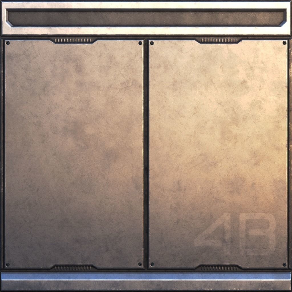 Sci-Fi Wall Panel - PBR Low-poly 3D model_1