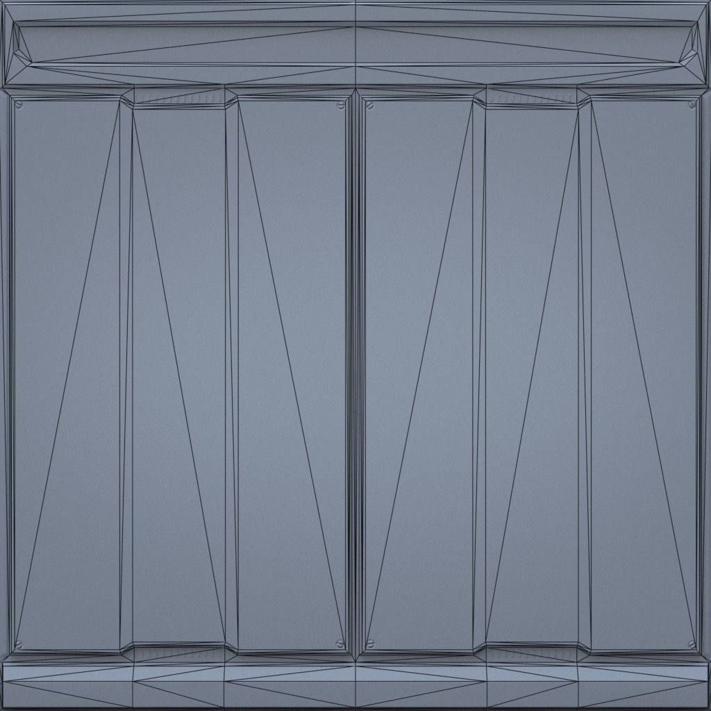 Sci-Fi Wall Panel - PBR Low-poly 3D model_3