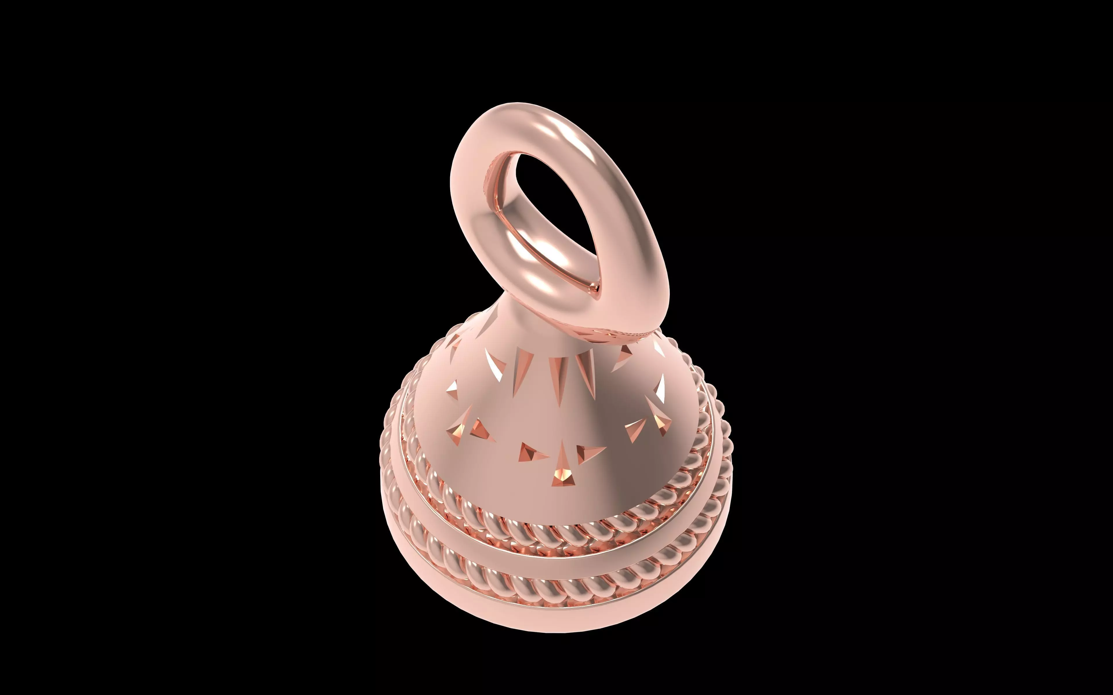 Bell Pendant 3D print model_2