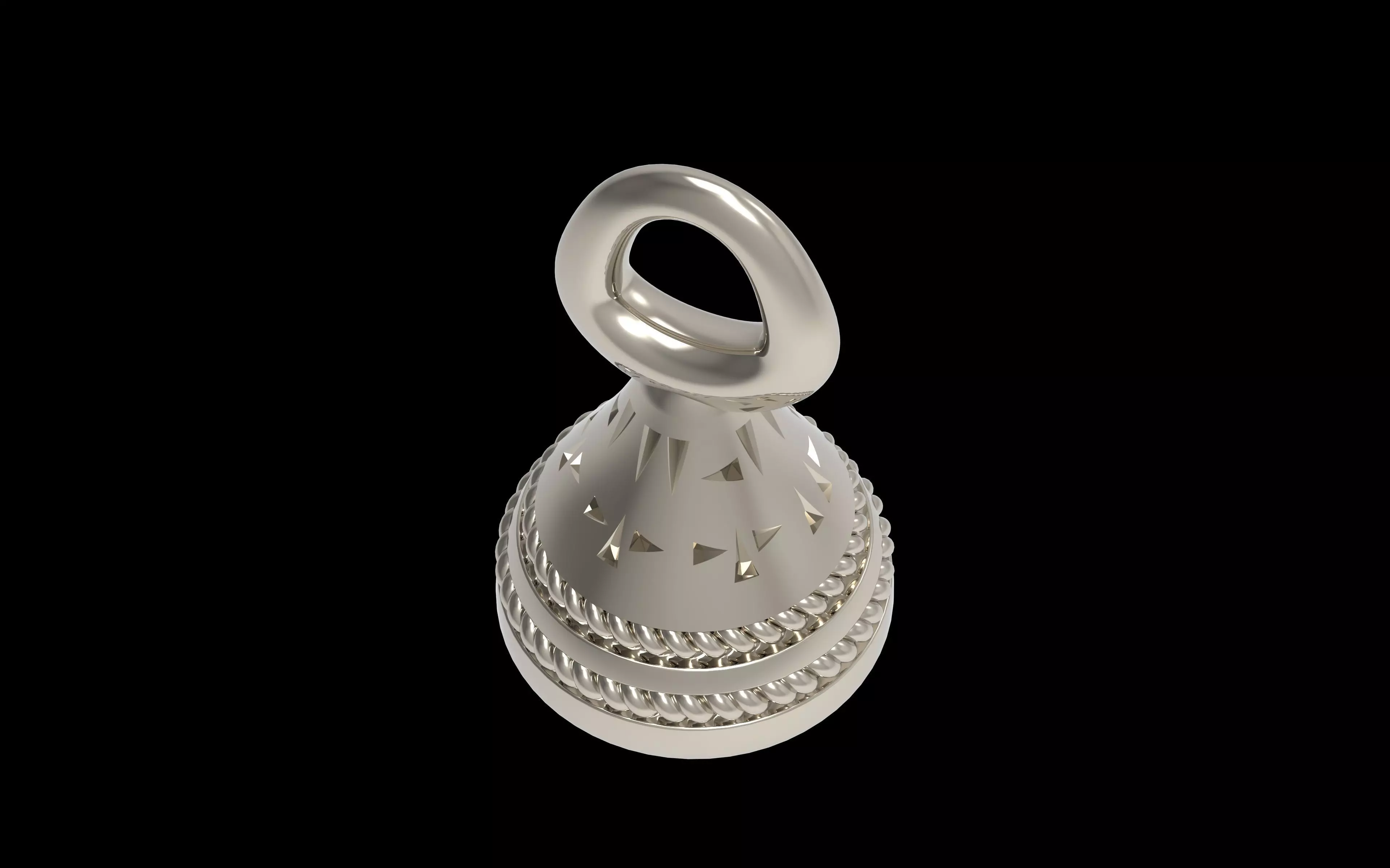 Bell Pendant 3D print model_8