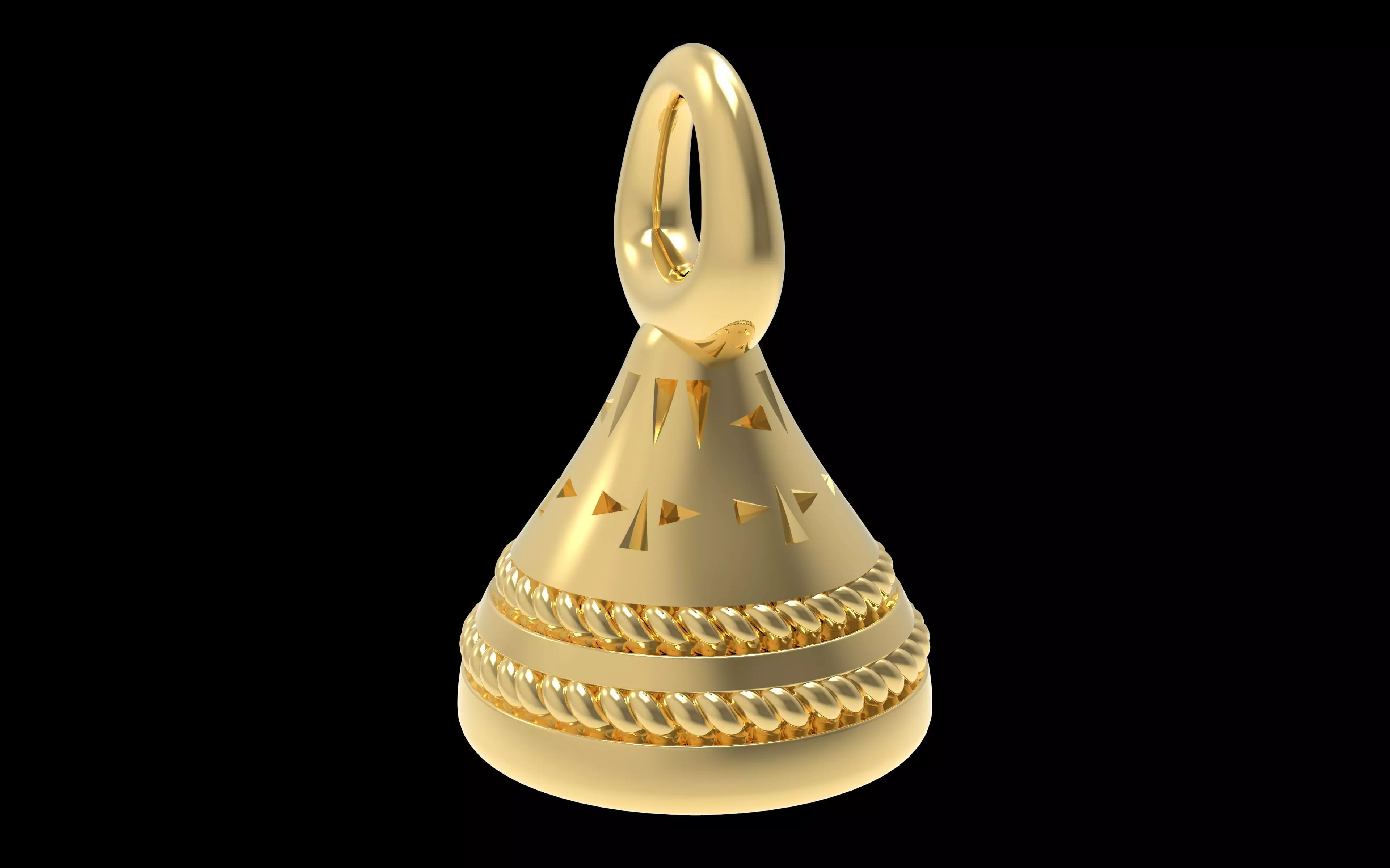 Bell Pendant 3D print model_6