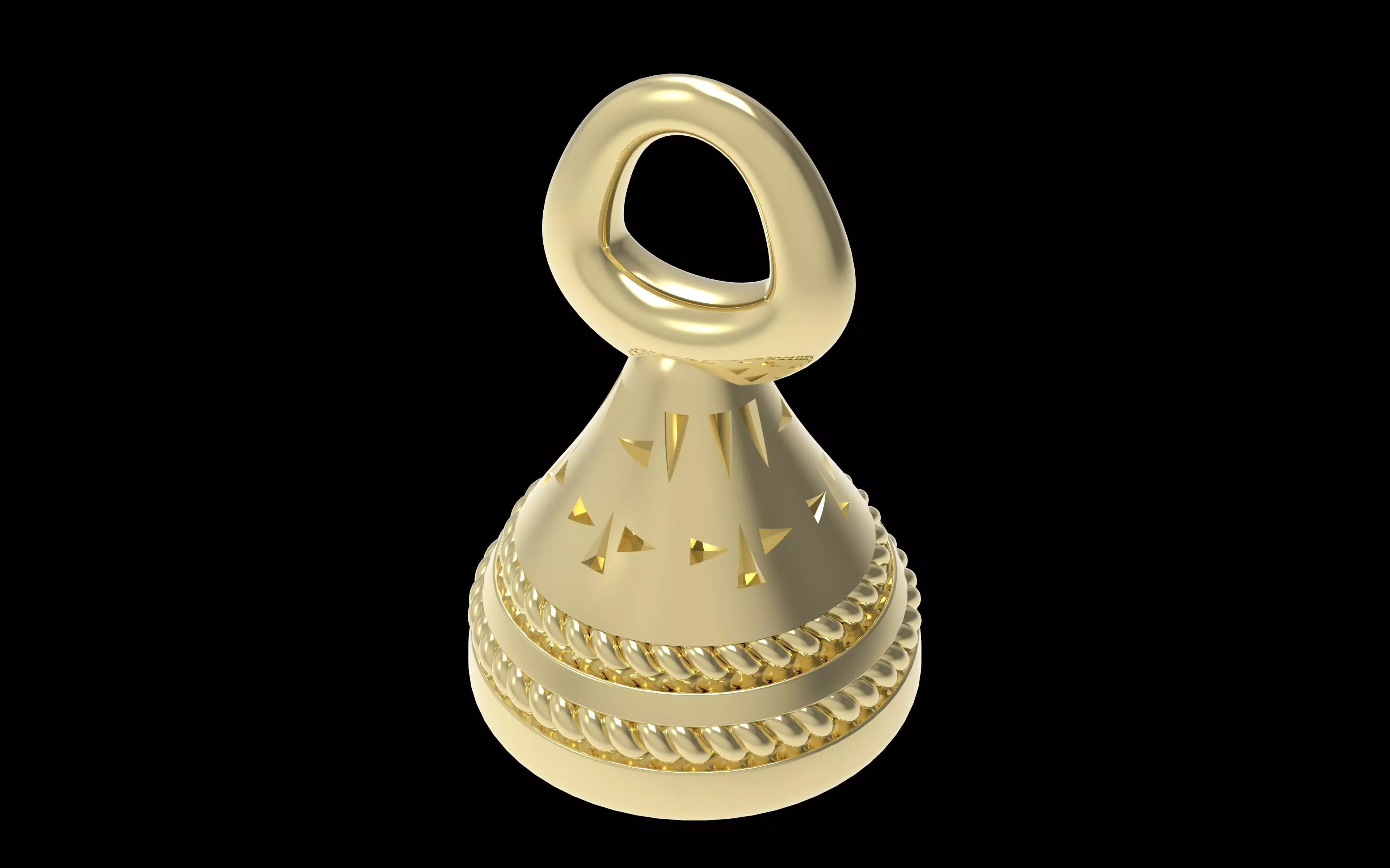 Bell Pendant 3D print model_0