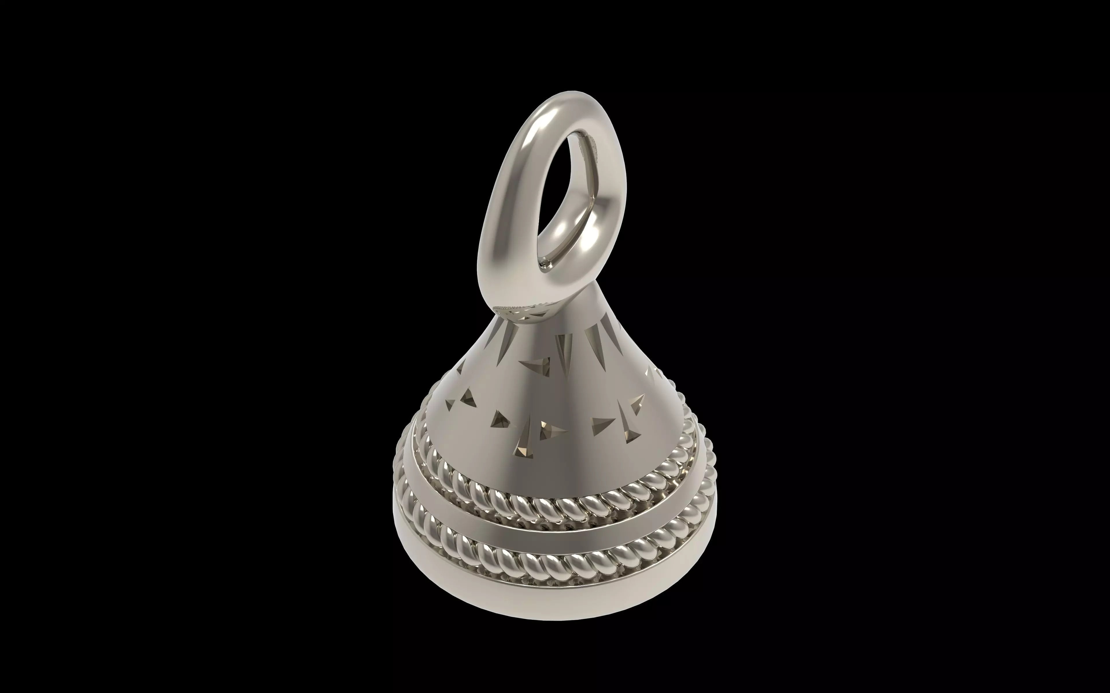 Bell Pendant 3D print model_7