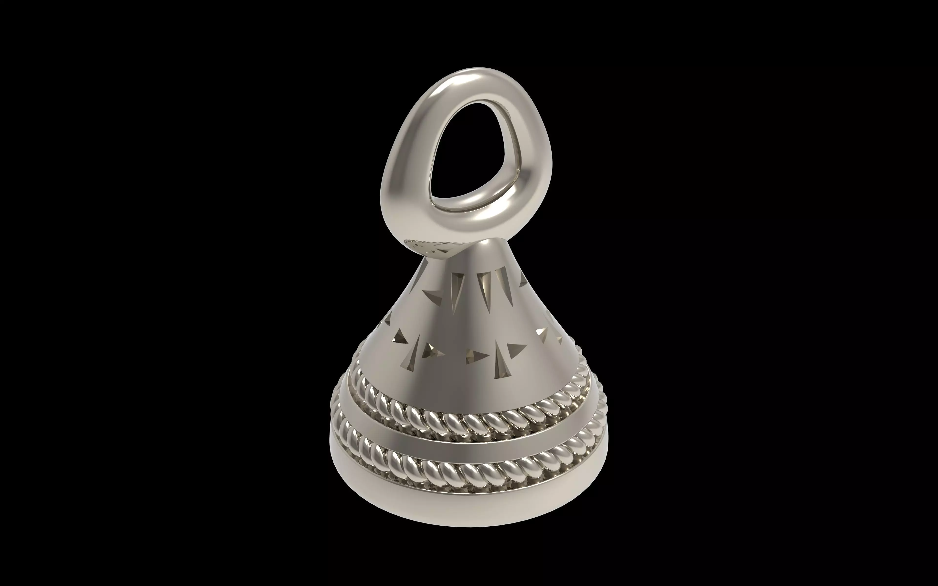 Bell Pendant 3D print model_1