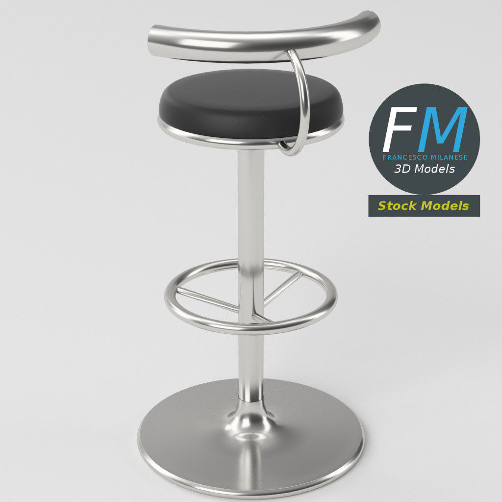 Bar stool 3 3D model_5