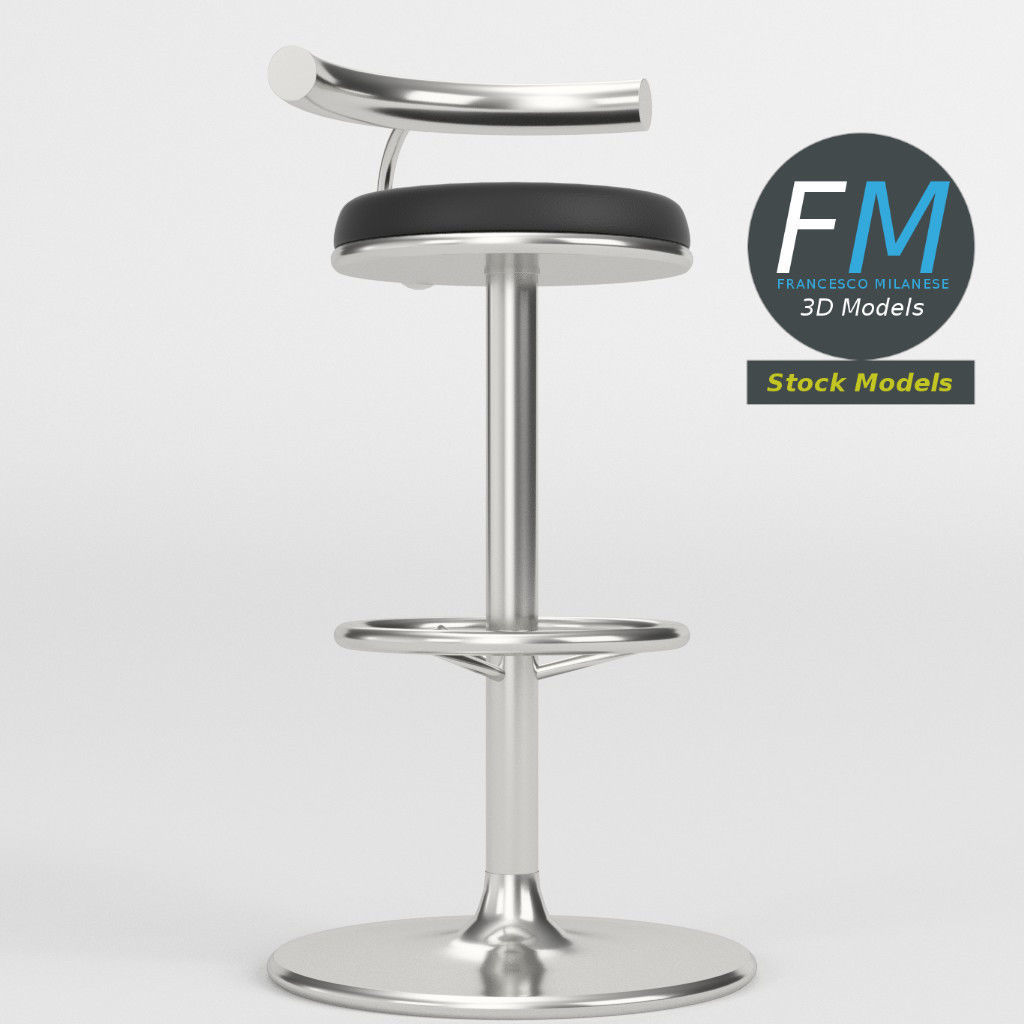 Bar stool 3 3D model_3