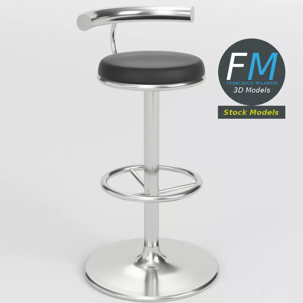 Bar stool 3 3D model_0