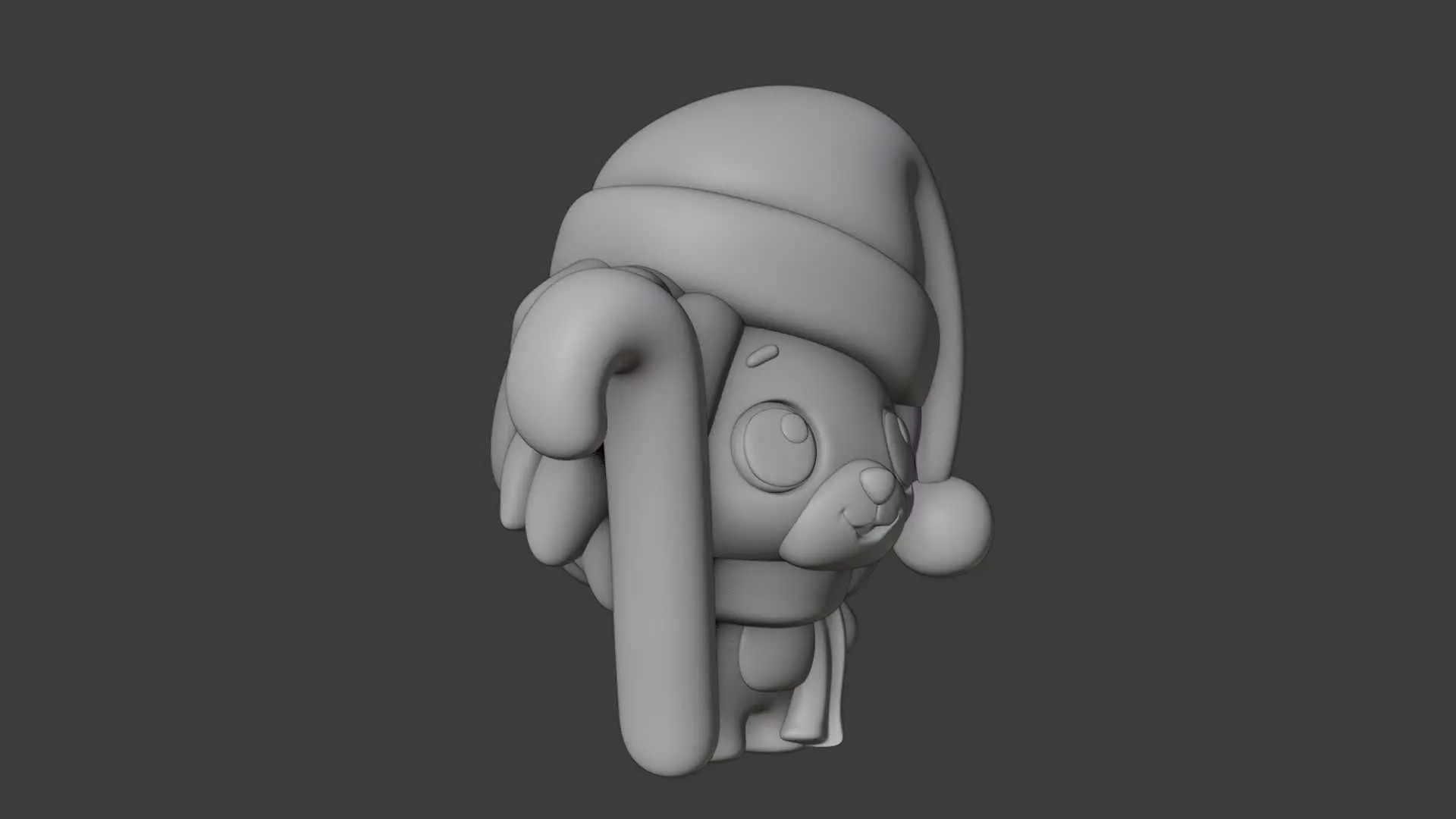 Christmas lion figure  3D print model_2