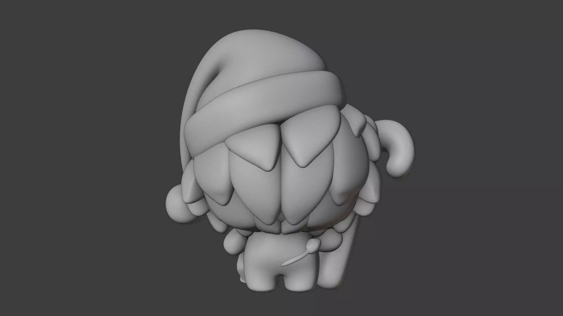 Christmas lion figure  3D print model_5