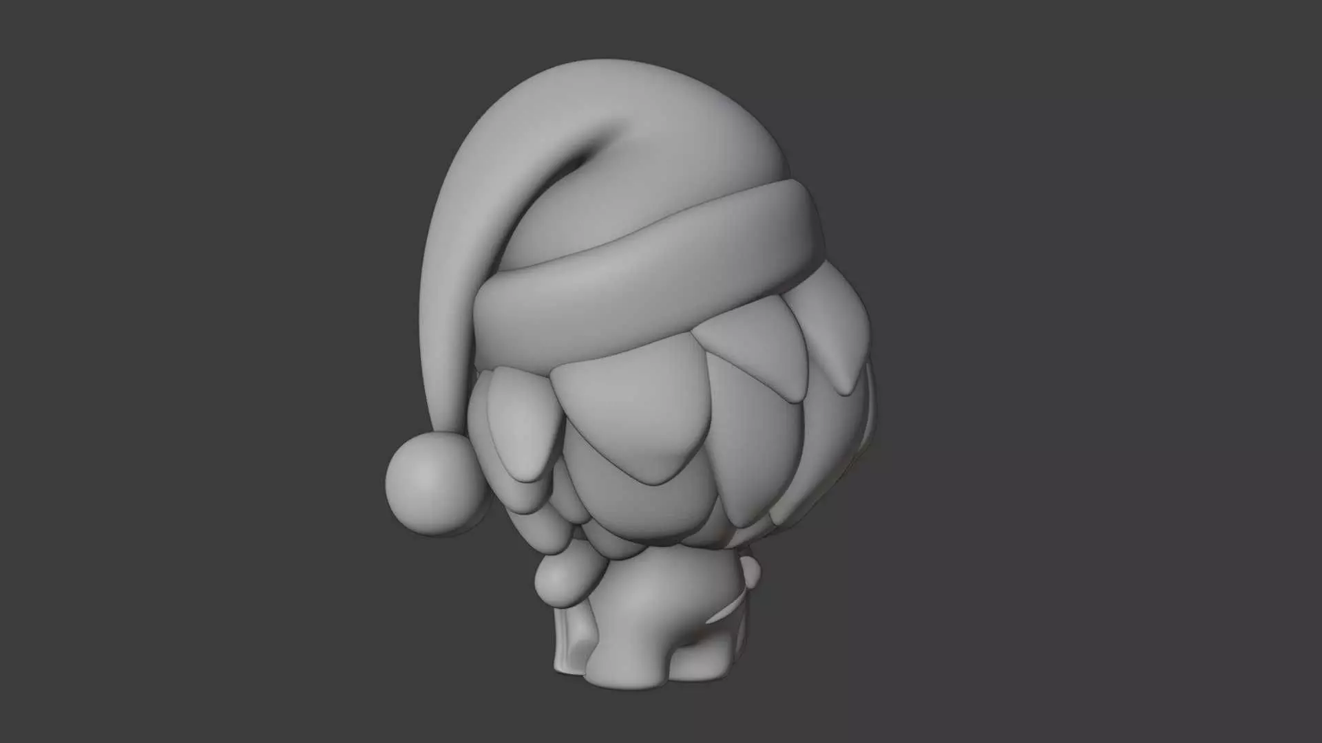 Christmas lion figure  3D print model_6