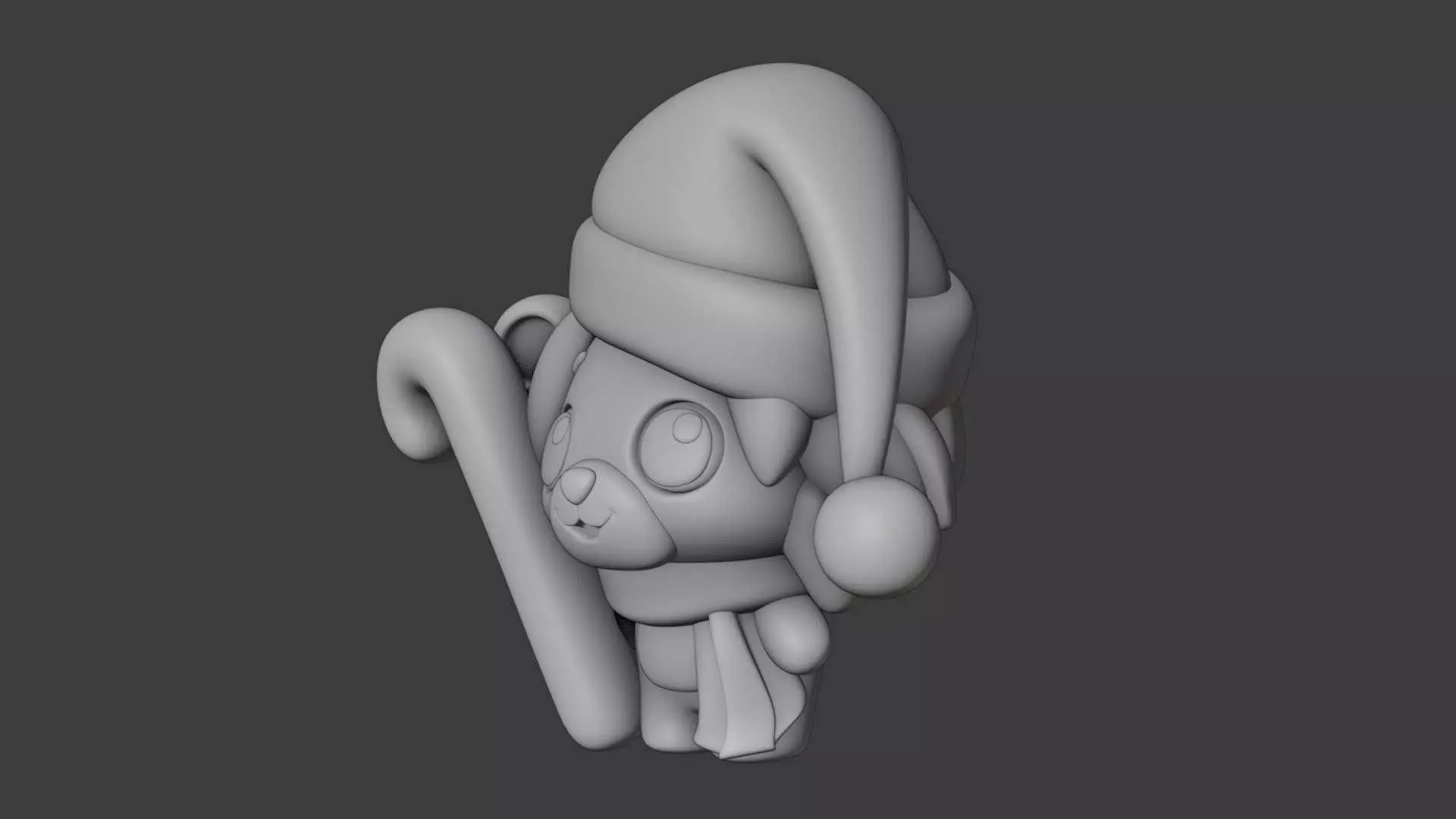 Christmas lion figure  3D print model_8