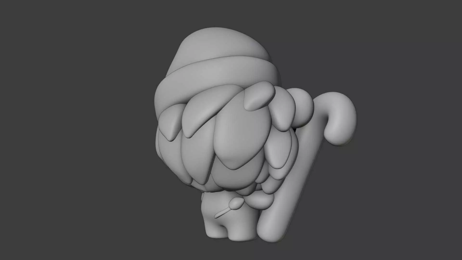 Christmas lion figure  3D print model_4