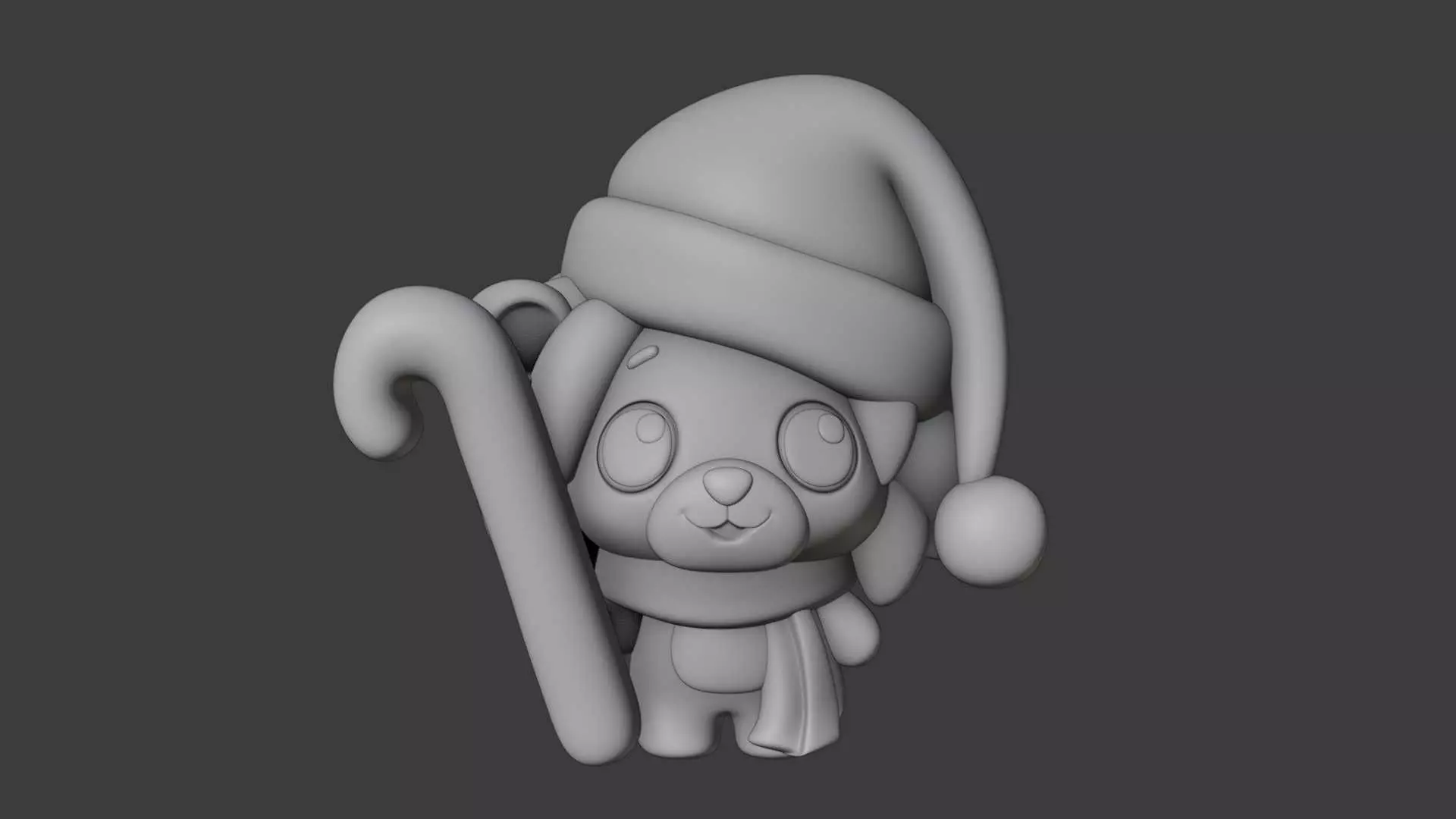 Christmas lion figure  3D print model_1