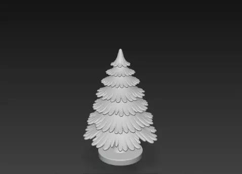 3D Christmas Tree Model Festive Holiday Scene 3D print model_2