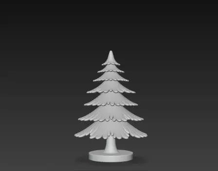 3D Christmas Tree Model Festive Holiday Scene 3D print model_1