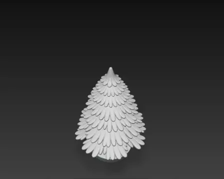 3D Christmas Tree Model Festive Holiday Scene 3D print model_3