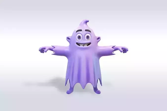Cheerful Ghost Boy Character 