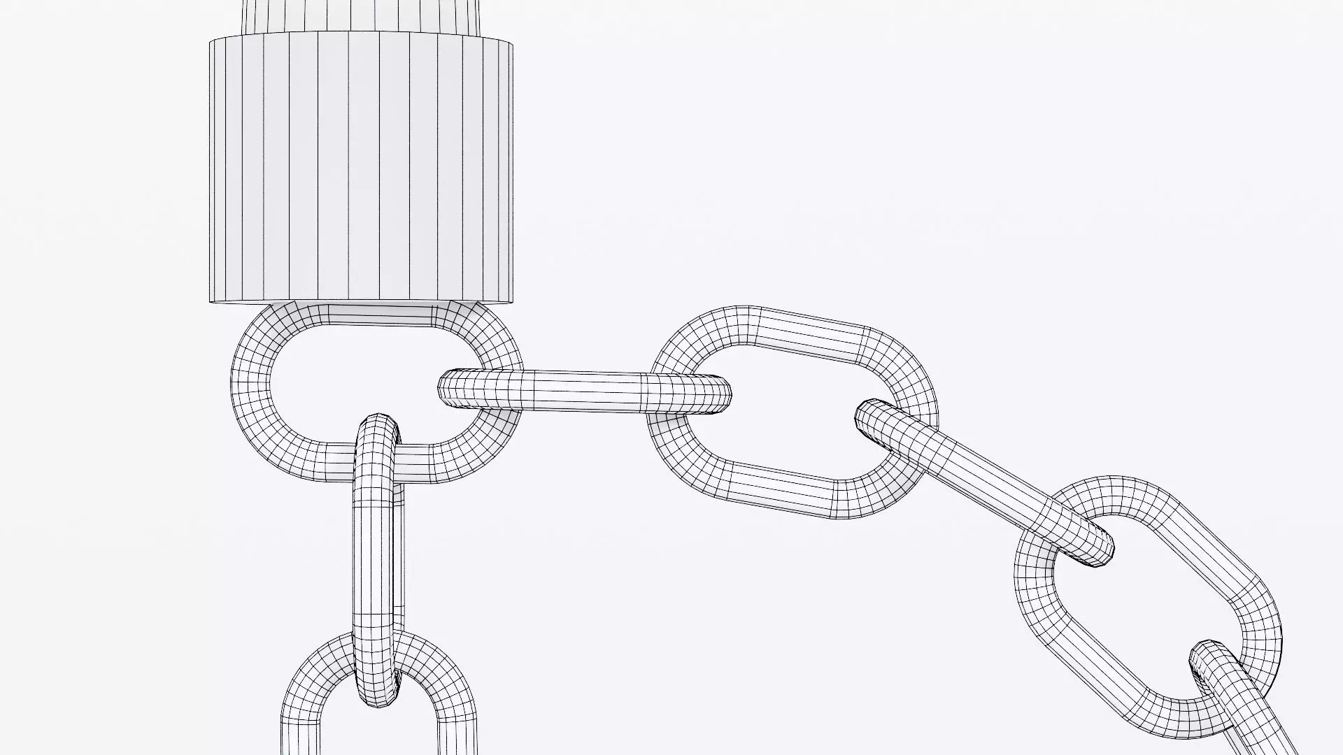 Alphabet D Chain Gold Candleholder 3D Model True 4K PBR Renders Low-poly 3D model_9