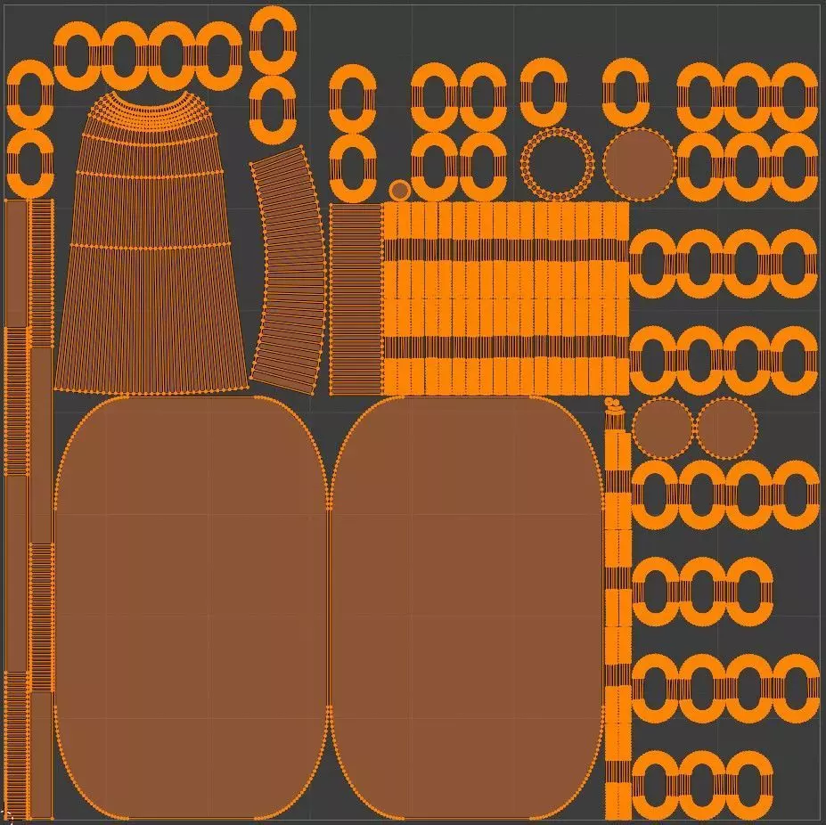 Alphabet D Chain Gold Candleholder 3D Model True 4K PBR Renders Low-poly 3D model_7