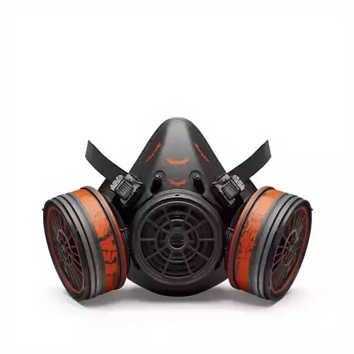 Halloween Tactical Respirator 3D Model Spooky Filter Mask