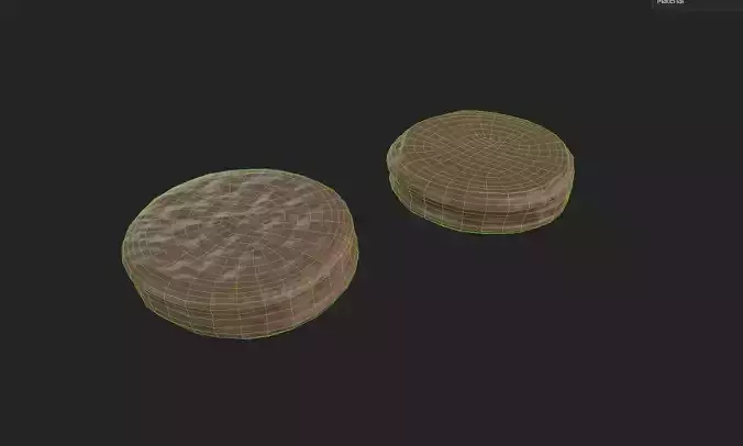 Chocolate Round M01 Low-poly 3D model 2