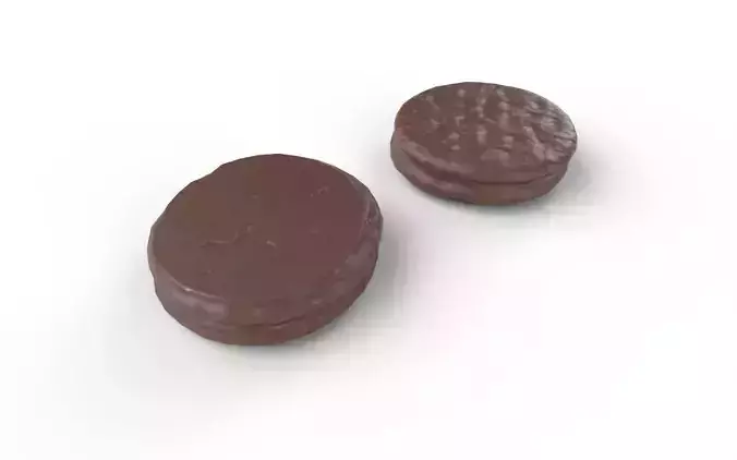 Chocolate Round M01 Low-poly 3D model 5