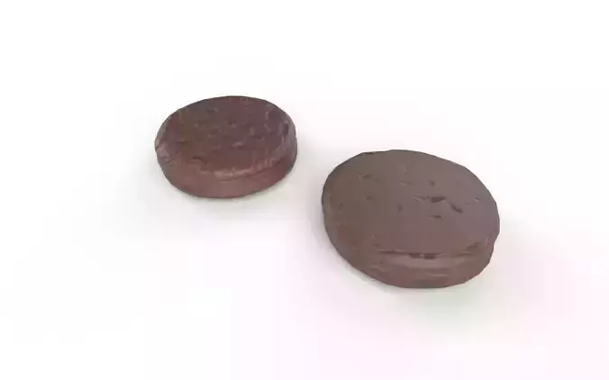 Chocolate Round M01 Low-poly 3D model 4