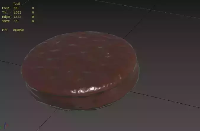 Chocolate Round M01 Low-poly 3D model 3
