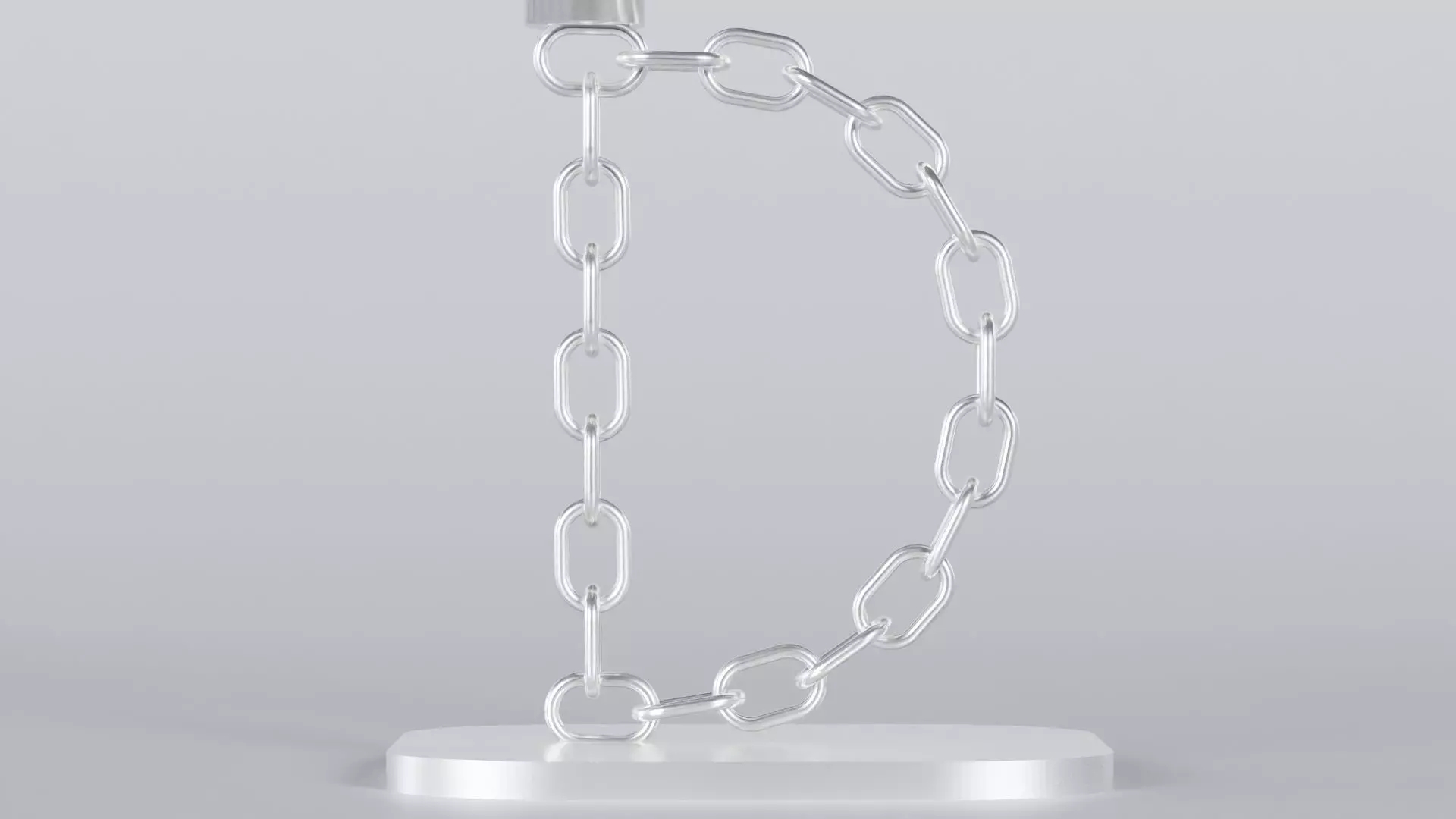 Alphabet D Chain Silver Candleholder 3D Model True 4K PBR Render Low-poly 3D model_4