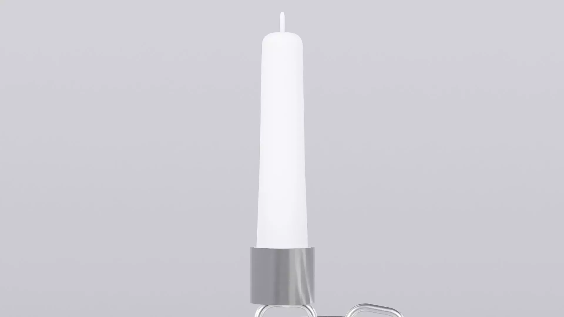 Alphabet D Chain Silver Candleholder 3D Model True 4K PBR Render Low-poly 3D model_3