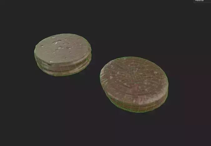 Chocolate Round M03 Low-poly 3D model 2