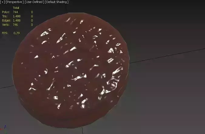Chocolate Round M03 Low-poly 3D model 3