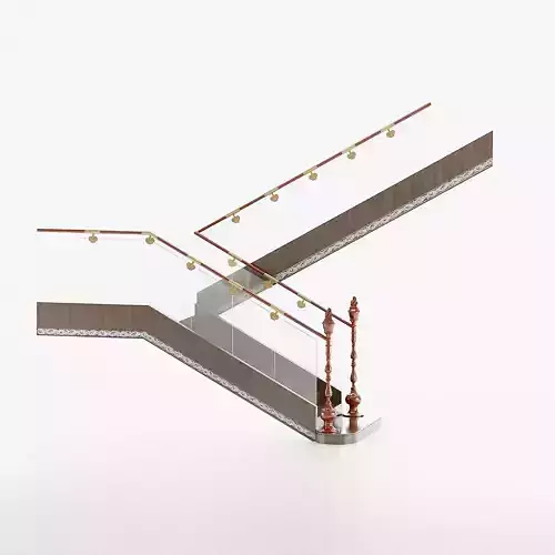 Staircase with Chinese Dragon Handrail