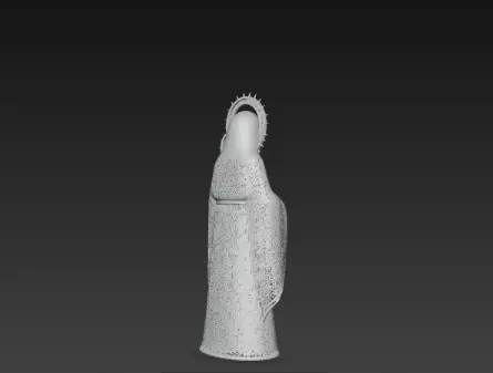 3D Virgin Mary Statue Model Holy Christmas Art 3D print model_5