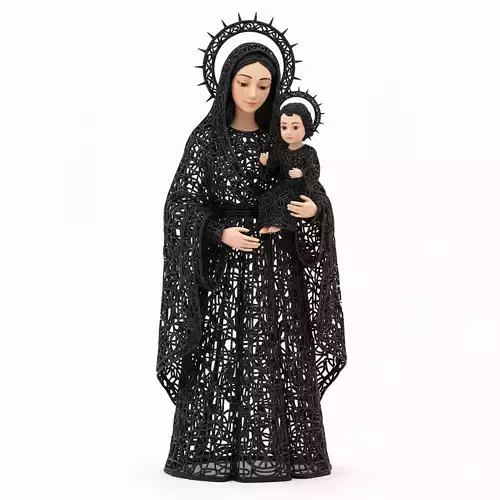3D Virgin Mary Statue Model Holy Christmas Art 3D print model 3D Virgin Mary Statue Model Holy Christmas Art 3D print model