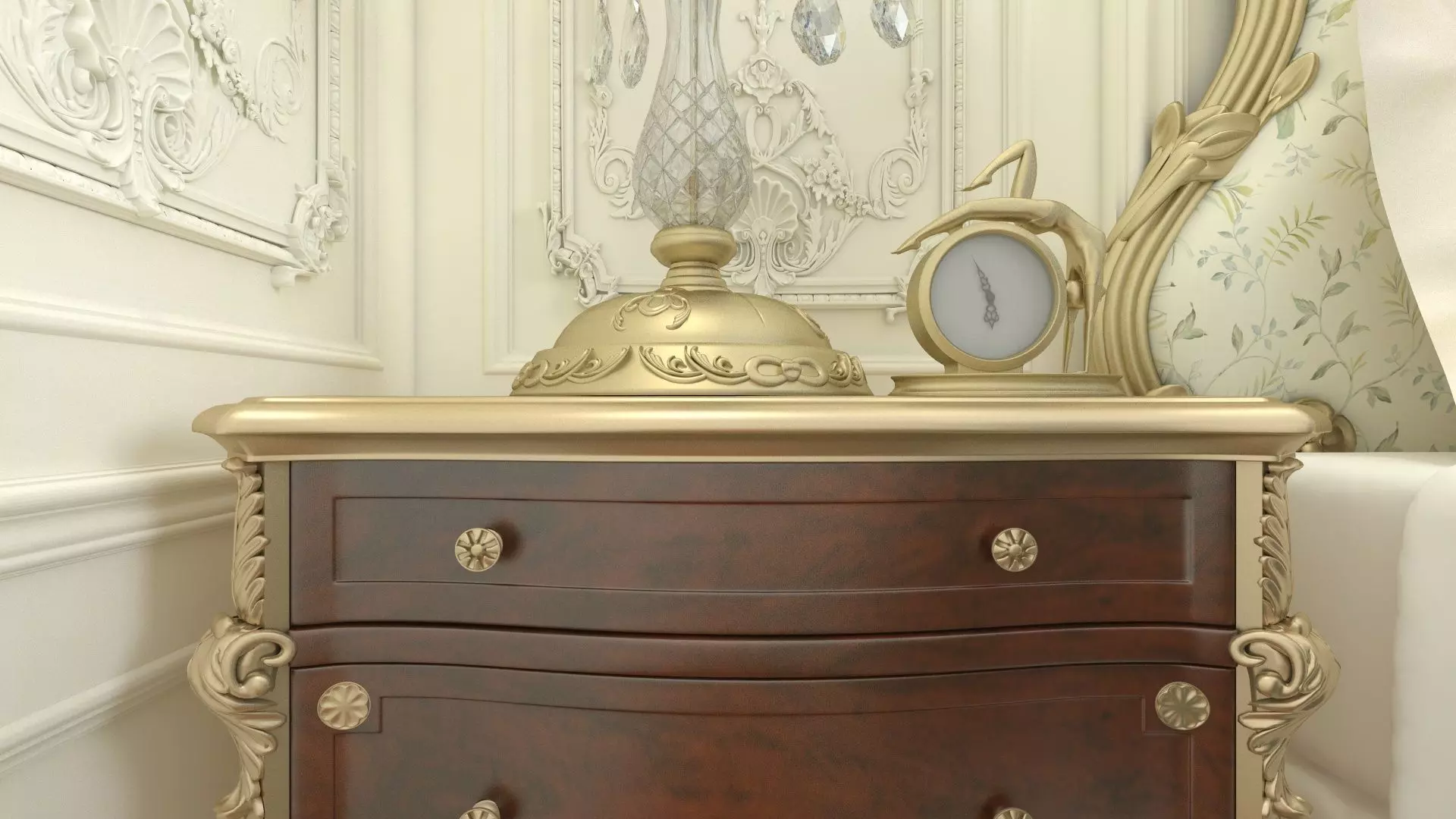 Bedroom in Royal Style  3D model_15