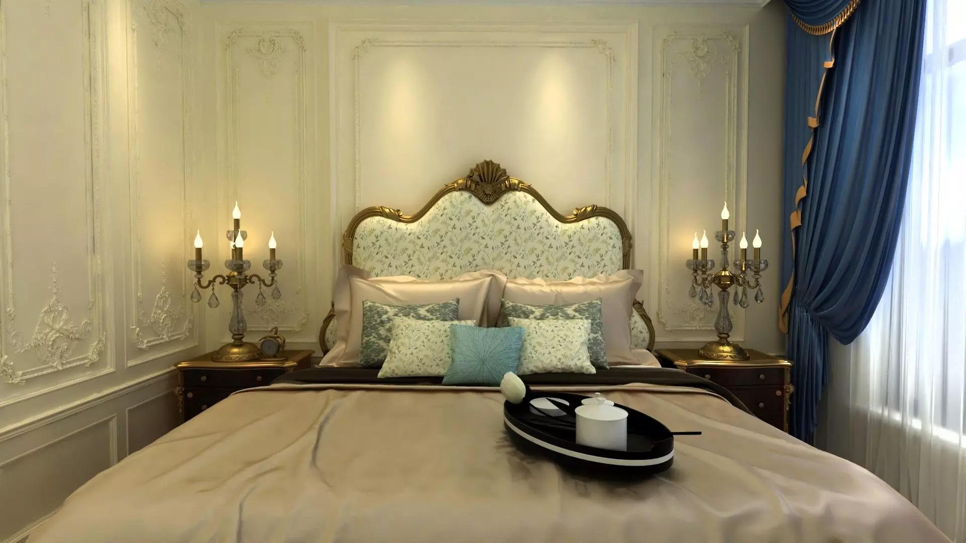 Bedroom in Royal Style  3D model_4