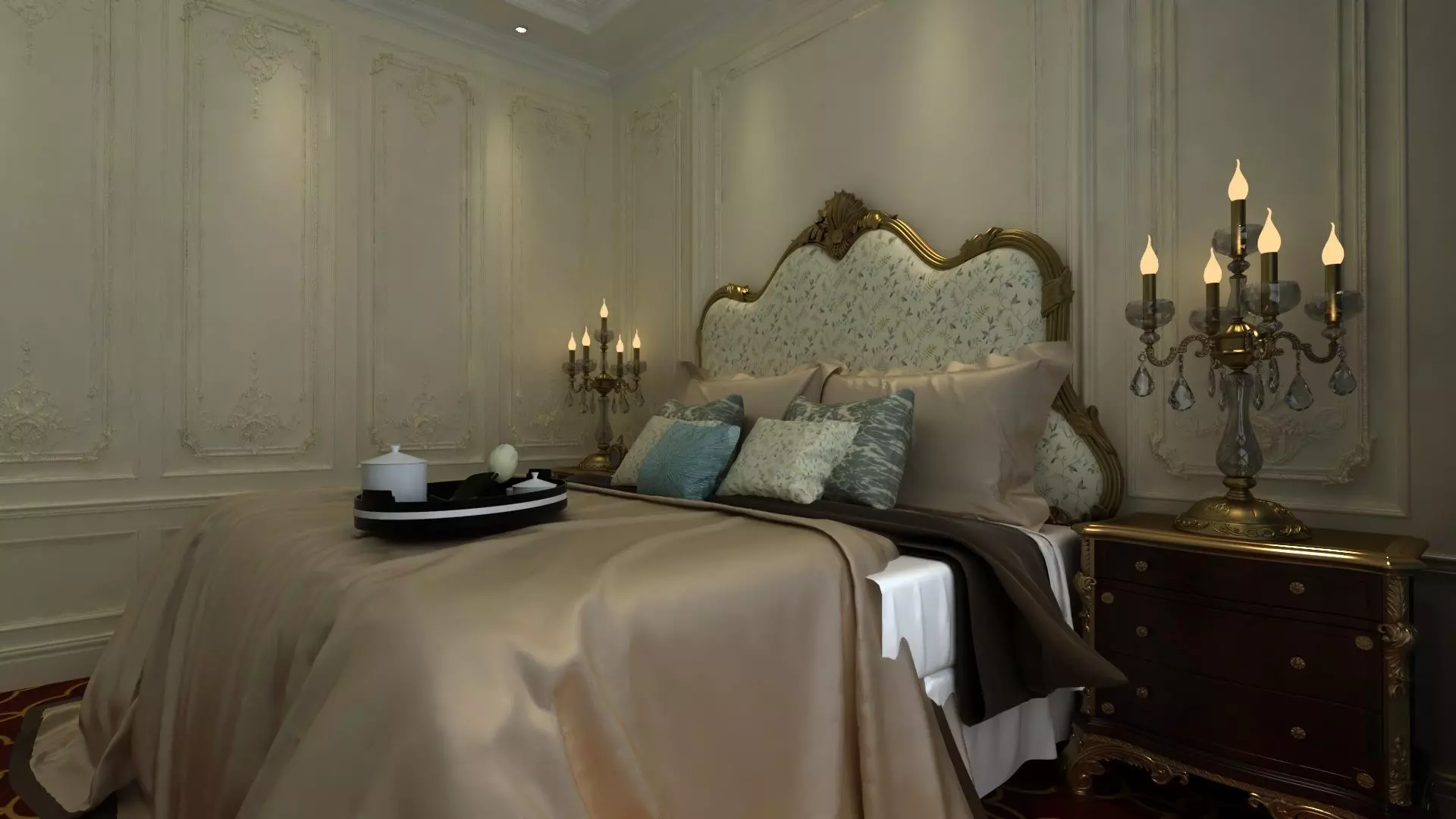 Bedroom in Royal Style  3D model_3