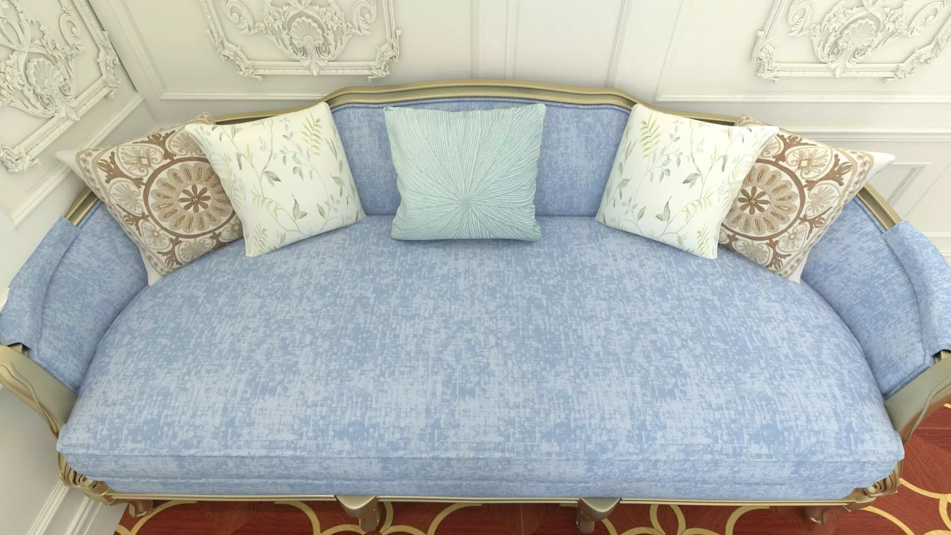 Bedroom in Royal Style  3D model_17