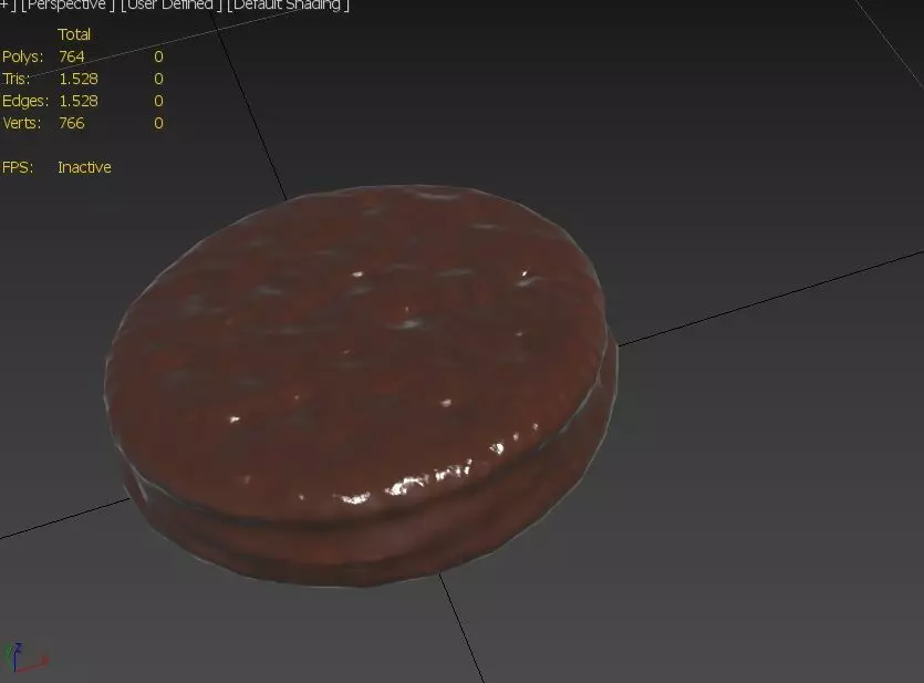 Chocolate Round M06 Low-poly 3D model_2