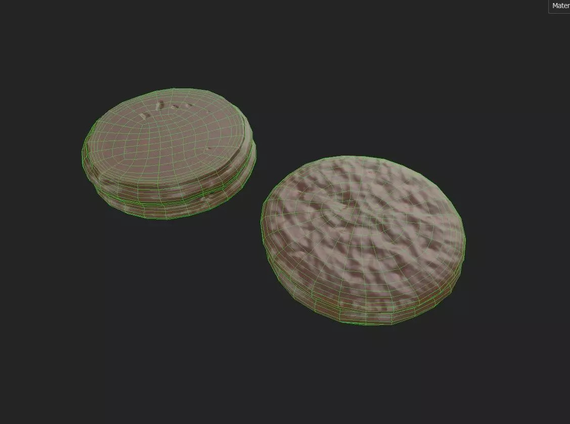 Chocolate Round M06 Low-poly 3D model_1