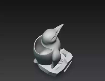 3D Penguin Pen Holder Model Creative Desk Decor 3D print model_12