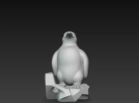 3D Penguin Pen Holder Model Creative Desk Decor 3D print model_3