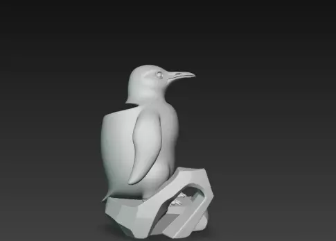 3D Penguin Pen Holder Model Creative Desk Decor 3D print model_5