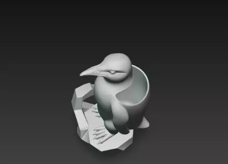 3D Penguin Pen Holder Model Creative Desk Decor 3D print model_9