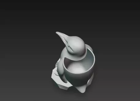 3D Penguin Pen Holder Model Creative Desk Decor 3D print model_10