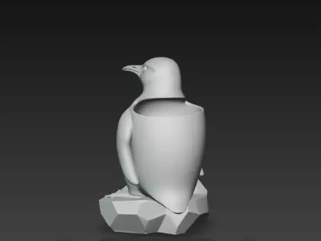 3D Penguin Pen Holder Model Creative Desk Decor 3D print model_8