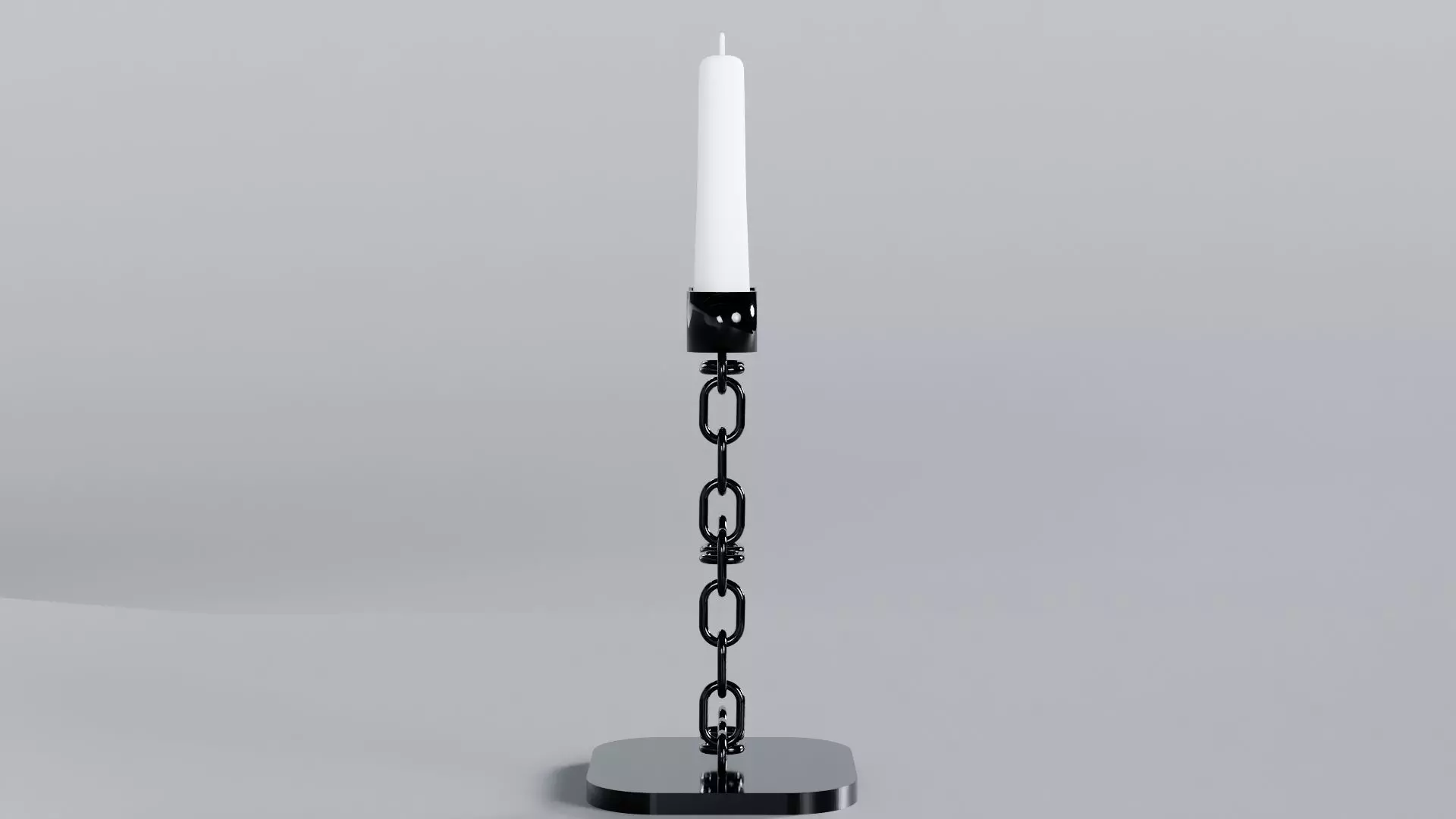 Alphabet E Chain Black Candleholder 3D Model True 4K PBR Render Low-poly 3D model_3