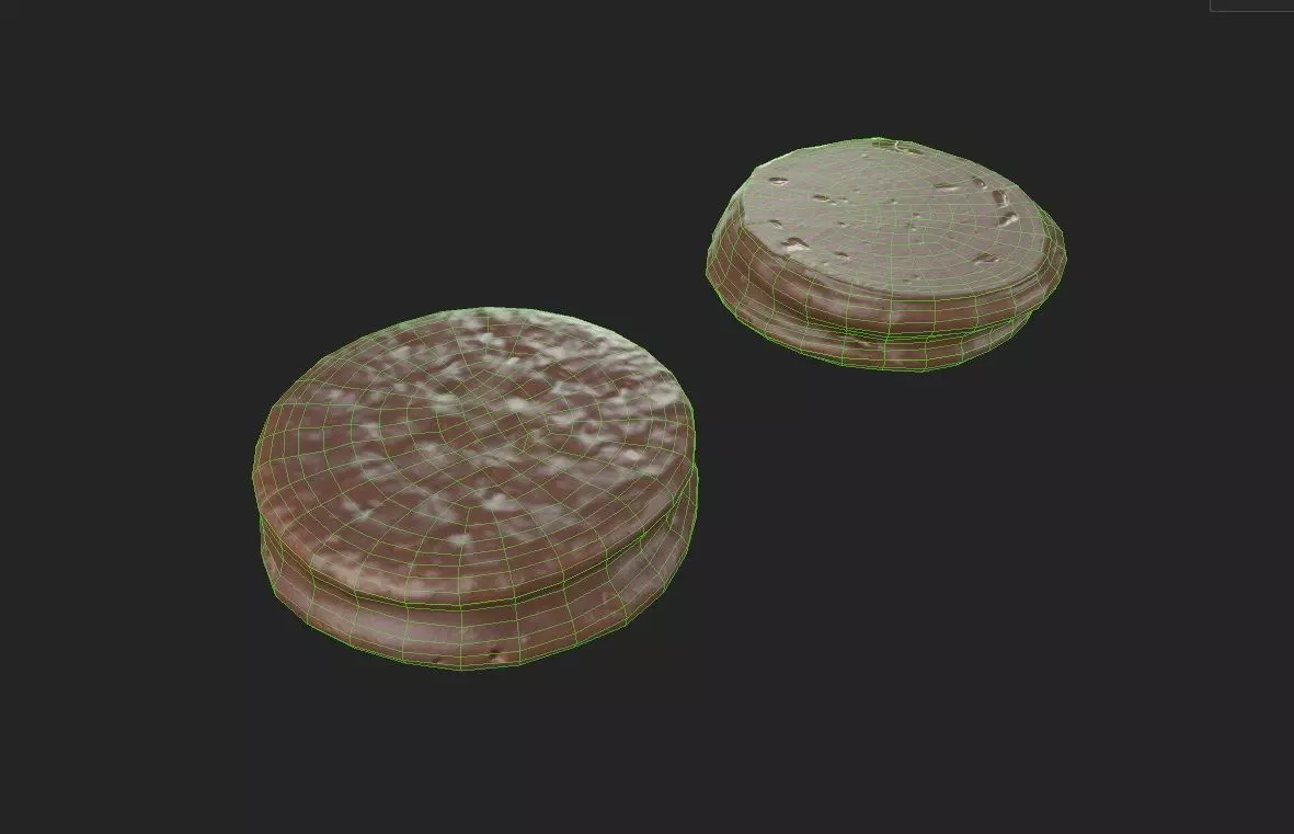 Chocolate Round M08 Low-poly 3D model_1