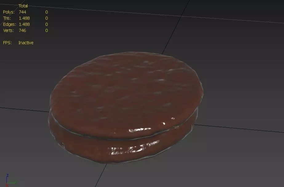 Chocolate Round M08 Low-poly 3D model_2